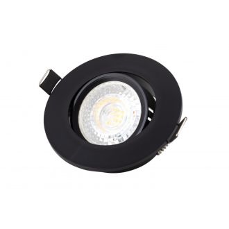 DK3020-BK Встраиваемый светильник, IP 20, 10 Вт, GU5.3, LED, черный, пластик