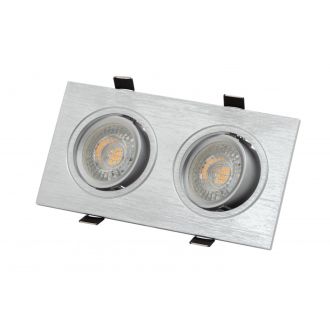 DK3022-CM Встраиваемый светильник, IP 20, 10 Вт, GU5.3, LED, серый, пластик