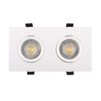 DK3022-WH Встраиваемый светильник, IP 20, 10 Вт, GU5.3, LED, белый, пластик