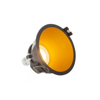 DK3026-BG Встраиваемый светильник, IP 20, 10 Вт, GU5.3, LED, черный/золотой, пластик