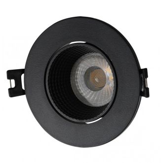 DK3061-BK Встраиваемый светильник, IP 20, 10 Вт, GU5.3, LED, черный/черный, пластик