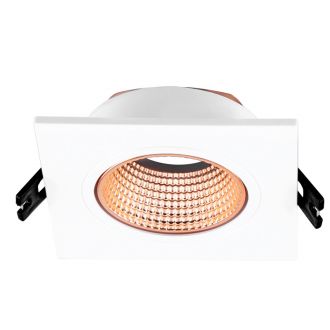 DK3071-WBR Встраиваемый светильник, IP 20, 10 Вт, GU5.3, LED, белый/бронзовый, пластик
