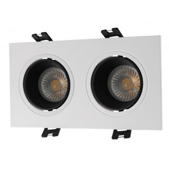 DK3072-WH+BK Встраиваемый светильник, IP 20, 10 Вт, GU5.3, LED, белый/черный, пластик