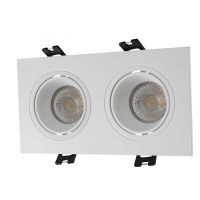 DK3072-WH Встраиваемый светильник, IP 20, 10 Вт, GU5.3, LED, белый/белый, пластик