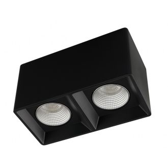 DK3085-BK+CH Светильник накладной IP 20, 10 Вт, GU5.3, LED, черный/хром, пластик
