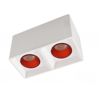 DK3085-WH+RD Светильник накладной IP 20, 10 Вт, GU5.3, LED, белый/красный, пластик