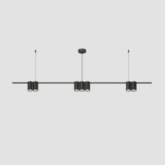 DK4063-BK Подвесной светильник ORBIT, IP20, 7xGU10 LED до 15 Вт, черный матовый, алюминий
