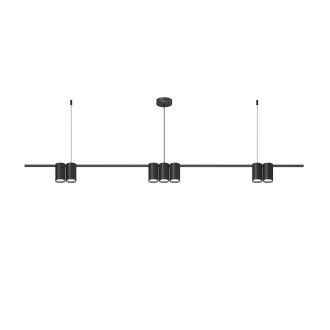 DK4063-BK Подвесной светильник ORBIT, IP20, 7xGU10 LED до 15 Вт, черный матовый, алюминий