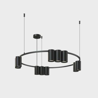 DK4065-BK Подвесной светильник ORBIT, IP20, 10xGU10 LED до 15 Вт, черный матовый, алюминий