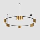 DK4067-BK+SG Подвесной светильник ORBIT, IP20, 15xGU10 LED, до 15 Вт, черный + сатинированное золото, алюминий DK4067-BK+SG Подвесной светильник ORBIT, IP20, 15xGU10 LED, до 15 Вт, черный + сатинированное золото, алюминий