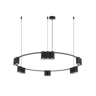 DK4067-BK Подвесной светильник ORBIT, IP20, 15xGU10 LED до 15 Вт, черный матовый, алюминий