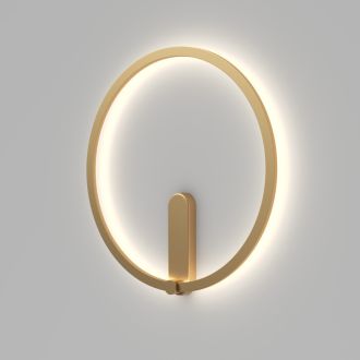 DK5035-SG Бра ROUND со светодиодом, IP20, 24W, 3000/4000/6500K, матовое золото, алюминий