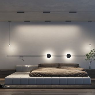 DK5360-BK Светильник для трека Air, серия Linear 2700-6500 со светодиодом, L230*W26*H36мм, 48V DC, 9W, RA?90, 120°, 2700-6500K, IP20, черный, алюминий