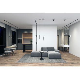 DK5360-BK Светильник для трека Air, серия Linear 2700-6500 со светодиодом, L230*W26*H36мм, 48V DC, 9W, RA?90, 120°, 2700-6500K, IP20, черный, алюминий