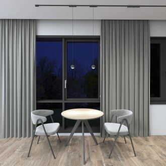 DK5368-BK Светильник для трека Air, серия Grill 2700-6500 со светодиодом, L230*W26*H60мм, 48V DC, 12W, RA?90, 36°, 2700-6500K, IP20, черный, алюминий
