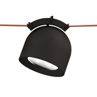 DK5540-BK Поворотный светильник для трека-ремня Belty, серия Spot, со светодиодом, D100*H107мм, 48V DC, 12W, RA90, 38°, 4000K, IP20, черный, алюминий