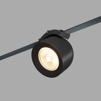 DK5541-BK Поворотный светильник для трека-ремня Belty, серия Spot, со светодиодом, D100*H107мм, 48V DC, 12W, RA90, 38°, 3000K, IP20, черный, алюминий