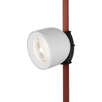 DK5541-WH+BK Поворотный светильник для трека-ремня Belty, серия Spot, со светодиодом, D100*H107мм, 48V DC, 12W, RA90, 38°, 3000K, IP20, белый с черным, алюминий