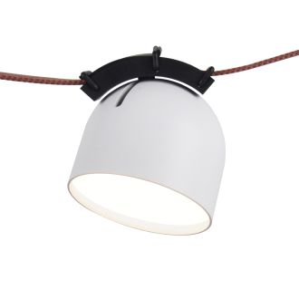 DK5542-WH+BK Поворотный светильник для трека-ремня Belty, серия Spot, со светодиодом, D100*H107мм, 48V DC, 12W, RA90, 120°, 4000K, IP20, белый с черным, алюминий