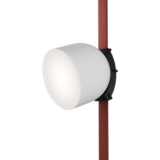 DK5543-WH+BK Поворотный светильник для трека-ремня Belty, серия Spot, со светодиодом, D100*H107мм, 48V DC, 12W, RA90, 120°, 3000K, IP20, белый с черным, алюминий