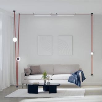 DK5553-BK Cветильник для трека-ремня Belty, серия Orb, со светодиодом, D180*H181мм, 48V DC, 10W, RA90, 120°, 3000K, IP20, белый, акрил