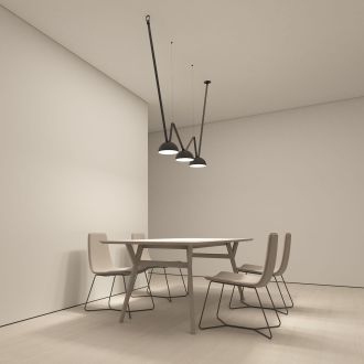 DK5560-BK Cветильник для трека-ремня Belty, серия Flow со светодиодом, D220*H117мм, 48V DC, 24W, RA90, 120°, 4000K, IP20, черный, алюминий