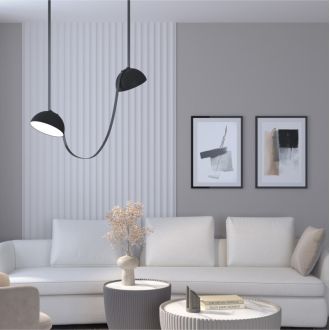 DK5561-BK Cветильник для трека-ремня Belty, серия Flow со светодиодом, D220*H117мм, 48V DC, 24W, RA90, 120°, 3000K, IP20, черный, алюминий