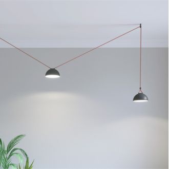 DK5561-BK Cветильник для трека-ремня Belty, серия Flow со светодиодом, D220*H117мм, 48V DC, 24W, RA90, 120°, 3000K, IP20, черный, алюминий