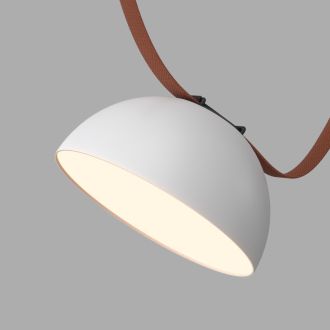 DK5561-WH+BK Cветильник для трека-ремня Belty, серия Flow, со светодиодом, D220*H117мм, 48V DC, 24W, RA90, 120°, 3000K, IP20, белый с черным, алюминий