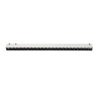 DK5572-WB Cветильник для трека-ремня Belty, серия Grill, со светодиодом, L642*W40*H45мм, 48V DC, 24W, RA90, 24°, 4000K, IP20, белый с черным, алюминий