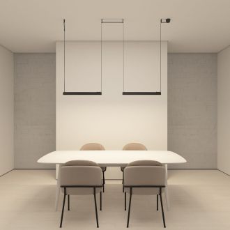 DK5573-BK Cветильник для трека-ремня Belty, серия Grill, со светодиодом, L642*W40*H45мм, 48V DC, 24W, RA90, 24°, 3000K, IP20, черный, алюминий