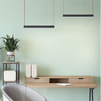 DK5577-BK Cветильник для трека-ремня Belty, серия Linear, со светодиодом, L642*W40*H45мм, 48V DC, 24W, RA90, 120°, 3000K, IP20, черный, алюминий