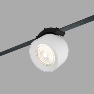 DK5640-WH+BK Поворотный светильник для трека-ремня Belty Smart, серия Spot, со светодиодом, D100*H107мм, 48V DC, 12W, RA90, 38°, 2700-6000K, IP20, белый с черным, алюминий