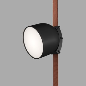 DK5642-BK Поворотный светильник для трека-ремня Belty Smart, серия Spot, со светодиодом, D100*H107мм, 48V DC, 12W, RA90, 120°, 3000-5700K, IP20, черный, алюминий