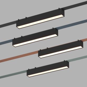 DK5674-BK Cветильник для трека-ремня Belty Smart, серия Linear, со светодиодом, L323*W40*H45мм, 48V DC, 12W, RA90, 120°, 2700-6500K, IP20, черный, алюминий