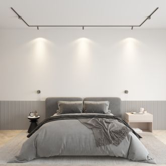 DK5741-DN Светильник для трека SHINE SPOT со светодиодом, D45*H100, 48V DC, 10W, RA?90, 3000K, IP20, темный никель, алюминий