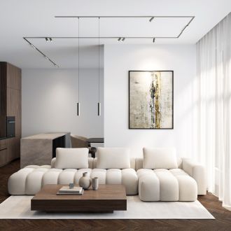 DK5742-DN Светильник для трека SHINE SPOT со светодиодом, D35*H100, 48V DC, 8W*2 , RA?90, 3000K, IP20, темный никель, алюминий