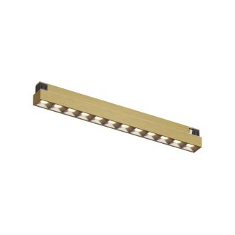 DK5771-SB Светильник для трека SHINE GRILL со светодиодом, L231*W19*H27, 48V DC, 10W, RA?90, 3000K, IP20, сатинированная латунь, алюминий