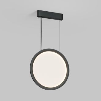 Подвесной светильник вертикальный VEIL, 25 Вт, ?450?1950 мм, LED 2700-6000K, IP20, пульт Д/У (в комплекте), черный, алюминий, акрил