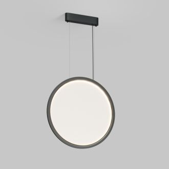Подвесной светильник вертикальный VEIL, 35 Вт, ?600?2100 мм, LED 2700-6000K, IP20, пульт Д/У (в комплекте), черный, алюминий, акрил