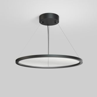 Подвесной светильник горизонтальный VEIL, 35 Вт, ?600?В1500 мм, LED 2700-6000K, IP20, пульт Д/У (в комплекте), черный, алюминий, акрил
