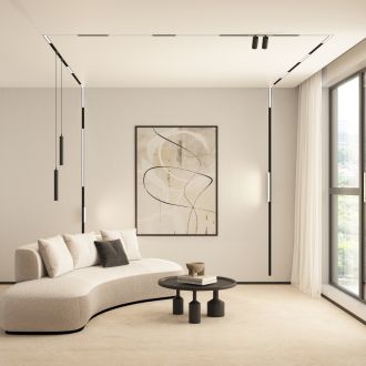 DK8015-BK Угловой трековый светильник SMART LINEAR со светодиодом, L312*312, 220V, 18W, 3000-6000К, IP20, черный, алюминий