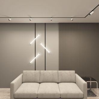 DK8040-BW+BK Акцентный светильник SMART SPOT 9W DIM 3000K-6000K, черный с белым, алюминий
