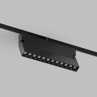 Светильник трековый GRILL поворотный 12W CRI90 24° 600лм 48V черный 3CCT+SMART DIP SWITH