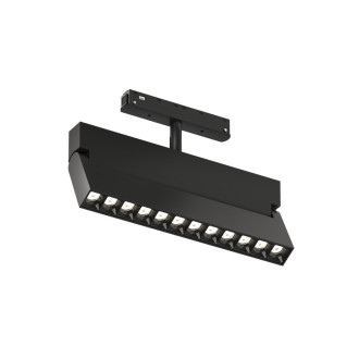 Светильник трековый GRILL поворотный 12W CRI90 24° 600лм 48V черный 3CCT+SMART DIP SWITH