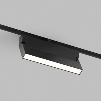 Светильник трековый LINEAR поворотный 12W CRI90 120° 480лм 48V черный 3CCT+SMART DIP SWITH