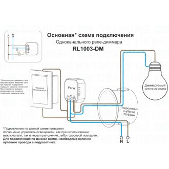 RL1003-DM Одноканальное Wi-Fi реле-диммер 1 x 150 Вт