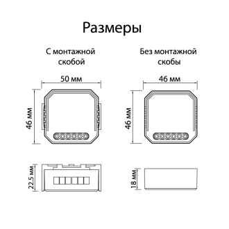 RL1004-DM/1 Двухканальное Wi-Fi реле-диммер 2 x 100 Вт