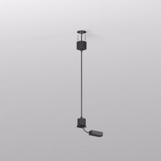 TR2124-BK Подвод питания для подвесного монтажа трека SMART BASE, АС 220-240V, IP20, 5м, черный, алюминий