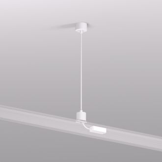 TR2124-WH Подвод питания для подвесного монтажа трека SMART BASE, АС 220-240V, IP20, 5м, белый, алюминий